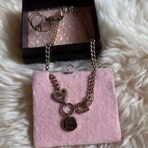Juicy Couture Gold Heart and Charm Necklace